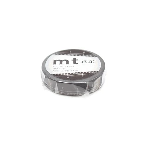 mt Masking Tape ex – Ruler on Black, 10mm×7m