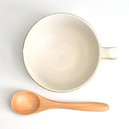 Rinka White Soup Cup White Japanese Tableware, Small Bowl, Made in Japan, Minoyaki, Stylish, Modern