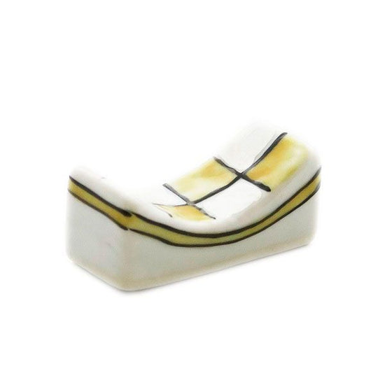 [Eisyou] Chopstick rest with checkered pattern (yellow)
