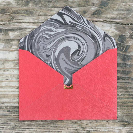 [Red & Marble] Stylish Envelope with Card HOI01C