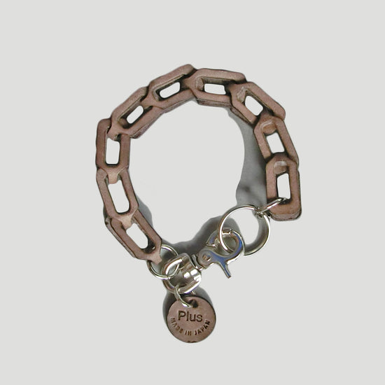 Leather chain bracelet Italian leather