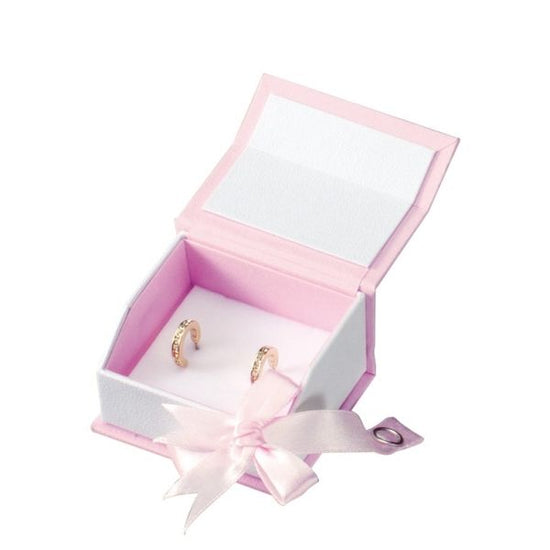 Paper box for Pierced earrings, rings and pendants, S size, with book-style one-touch wrapping ribbon, 20 pieces, BS-301-REP