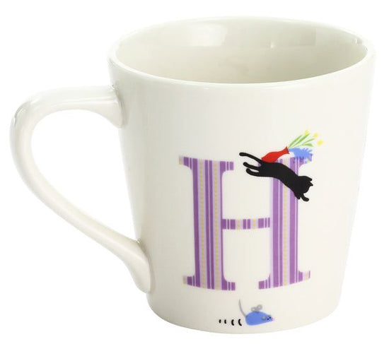 Cat Alphabet Mug H (13092)