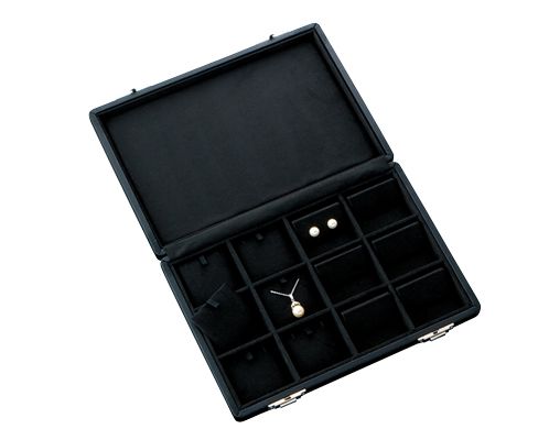 Clip-on earrings/pendant mounted storage case with 12 compartments AR-5421