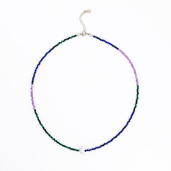 산호색 멀티 컬러 목걸이