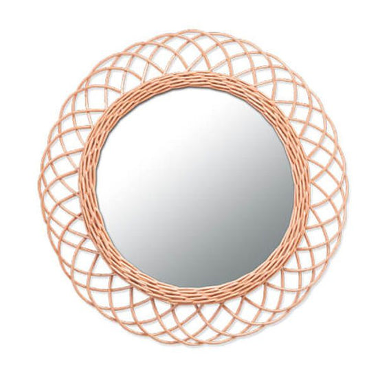 11641 Wicker mirror L natural