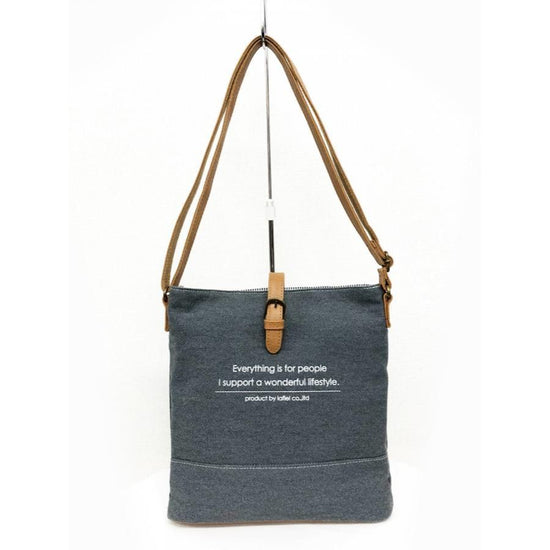 Coarse Canvas Logo-Printed Usmachi Shoulder