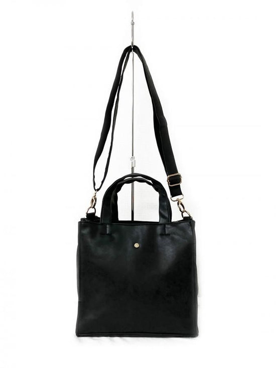Matte Synthetic Leather Simple 2-Way Handbag
