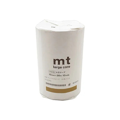 mt Large Core Masking Tape (10-Pack) – Matte Mustard, 15mm×30m