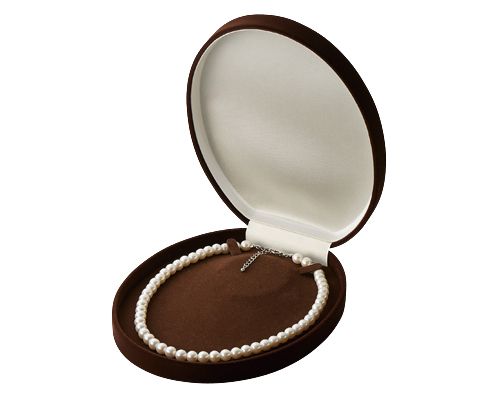 Case for oval pearl neck, antique style, AFFINER series, 6 pieces, AR-N360