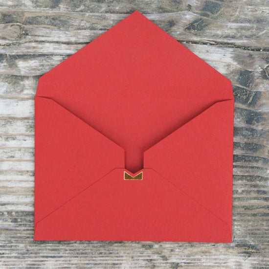 [Simple Red] Stylish Envelope with Card HSA01B