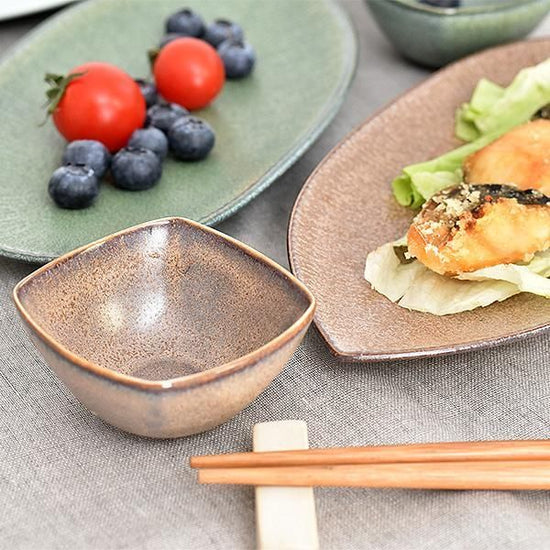 Moa Kiln Chanadake Chanade Kakusuke Small Attachment, brown type, Western tableware, small bowl, petit bowl, made in Japan, Minoyaki, cafe style, stylish, modern