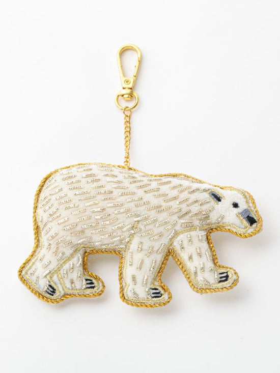 Zari embroidery key ring (polar bear) M21-0942