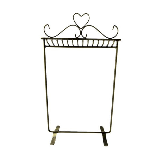 Metal Necklace Stand for 14 Necklaces, Heart L-9344