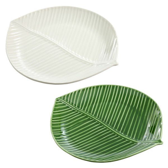 Foglia Plate L 2 types (White / Green)