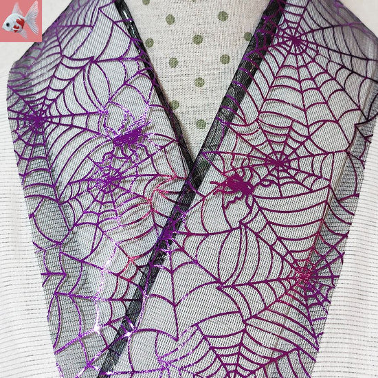 ◆ spider web half collar 7. purple
