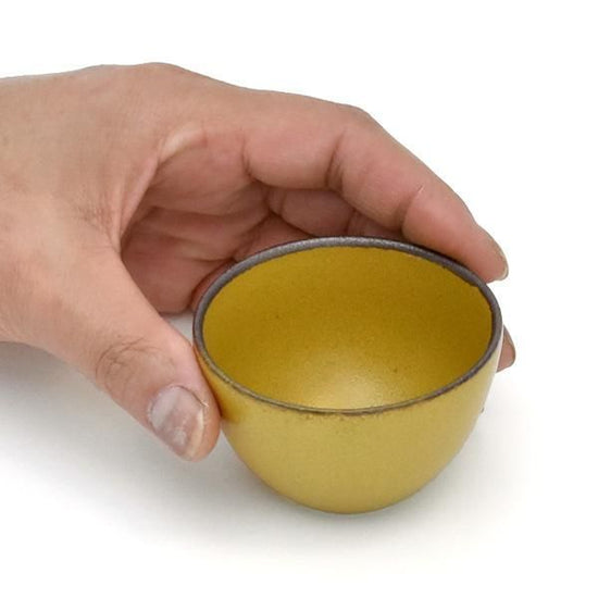 Veggie Color Mustard Chibi Sake Cup Large Japanese Tableware, Sake Cup, Sake Cup, Made in Japan, Minoyaki, Sake, Fashionable