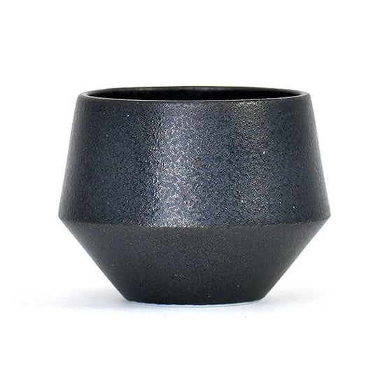 Frustum Sencha, black, black type, Japanese tableware, teacup, made in Japan, Minoyaki, stylish, modern