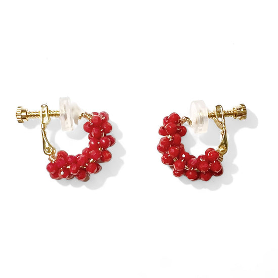 코랄 코랄 클립온 귀걸이