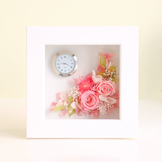 Flower arrangement - flower clock <pink