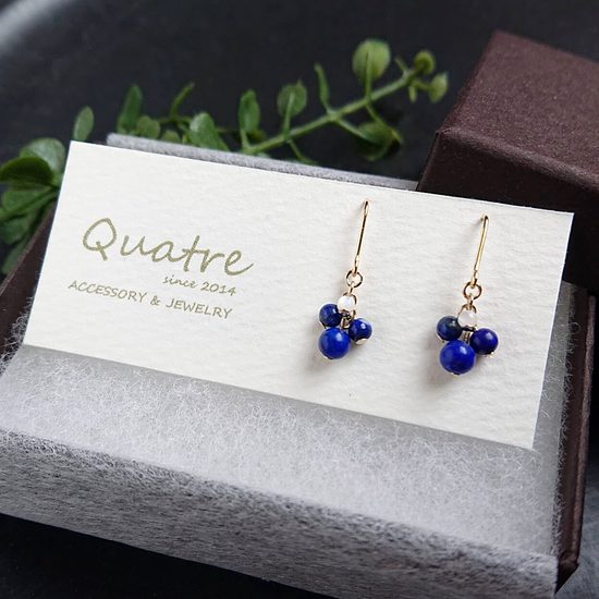 라피스라줄리 피어싱 이어링 콰트르