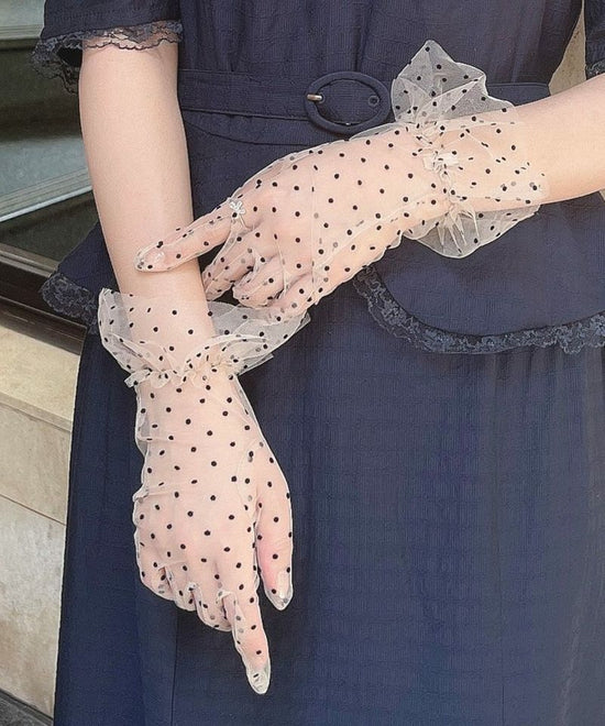 Dotted Tulle Gloves / an another angelus [51BB05a002].