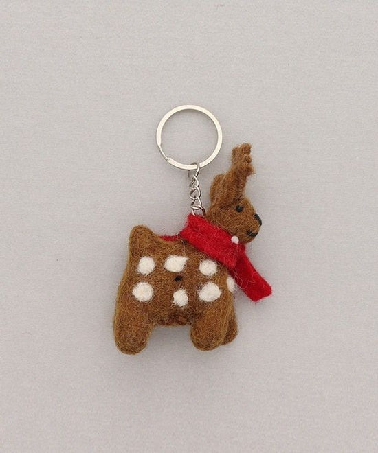 Felt bag charm (key ring) S reindeer (2 colors) A24WNX006