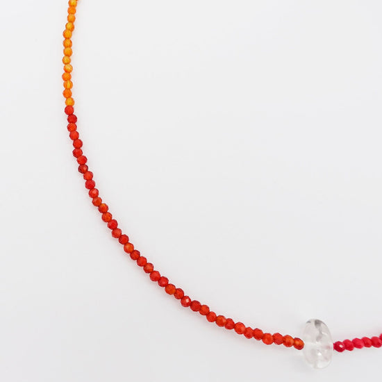 산호색 멀티 컬러 목걸이