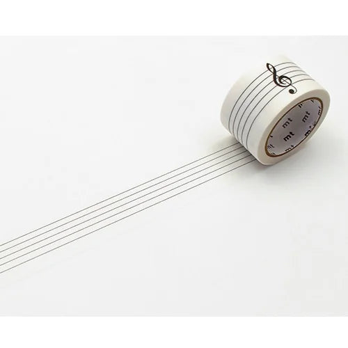 mt Write & Draw Tape – Music Staff & Treble Clef, 25mm×7m