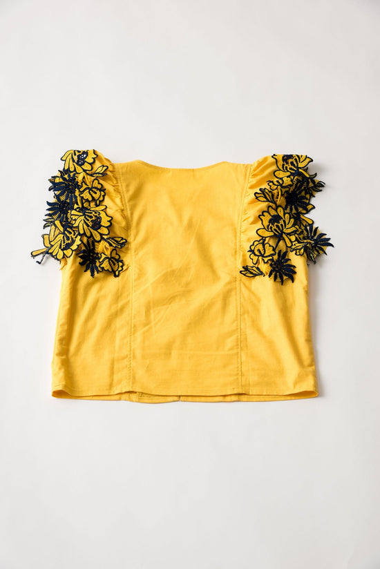 Flower Lace Blouse (Yellow)