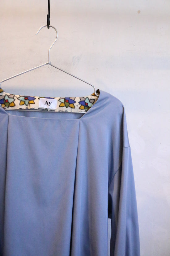 Aoi Meisen Square Neck Blouse -Blue