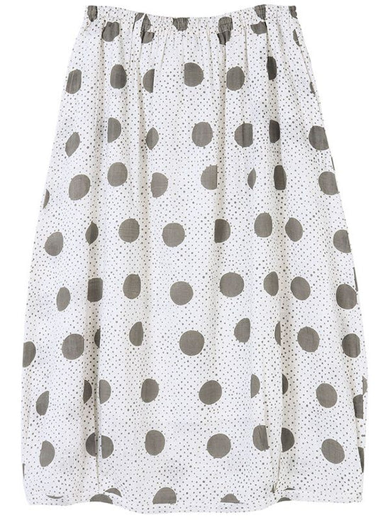 Organic cotton dot&dot print cocoon skirt (3 colors)