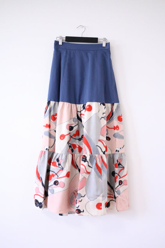 My World -Meisen Teered Skirt Navy