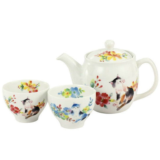 Flower Cat Pot Tea Container (13384)