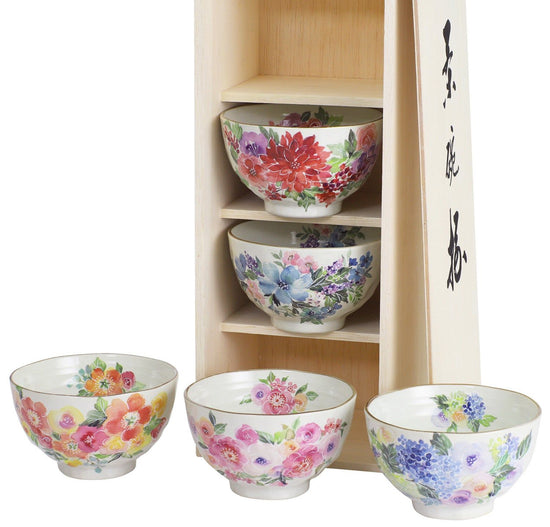 Flower Tone Rice Bowl Set (03938)