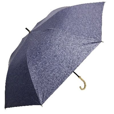 Short Wide Umbrella Heat-Shielding & Fully Light-Shielding Dungaree-Style Solid Print Sunshade Umbrella Black Coated Back