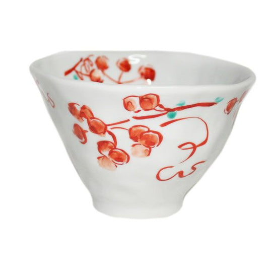 [Eisyou] Rice Bowl with Hand-formed Design of Back to the Mountain (Small)
