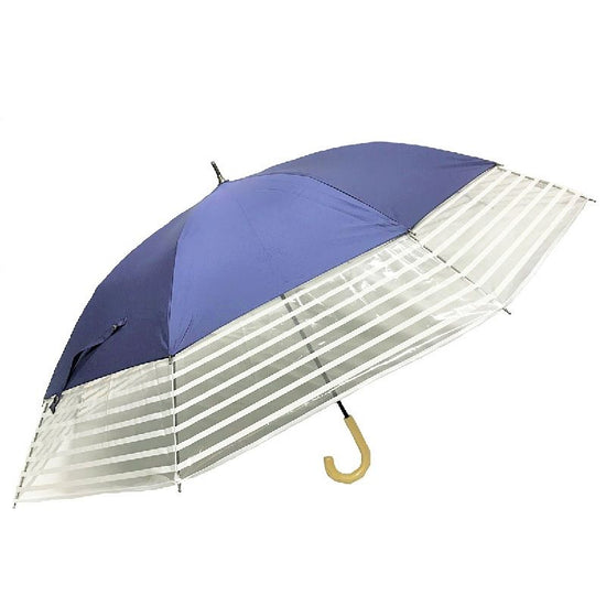 Transform Umbrella Solid Color x Vinyl Hem Bordered Pattern Hem Spreading Umbrella Wind-away Umbrella Sunny / Rainy Black Coated Body Lining