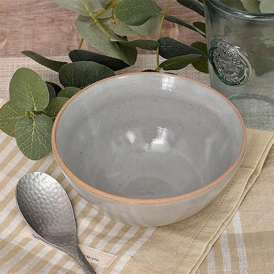 Gray Soil Bowl Medium Grayish Western Tableware, Small Bowl, Made in Japan, Minoyaki, Stylish, Modern