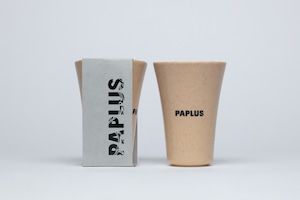 Plastic free cup Papras logo