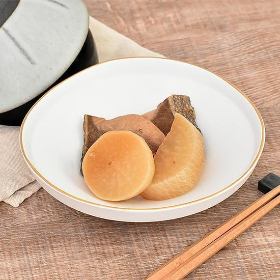 Fuchi Kinshiro Matte Tawami Bowl, Small, White, Japanese Tableware, Faceted, Made in Japan, Minoyaki, Sashimi Bowl