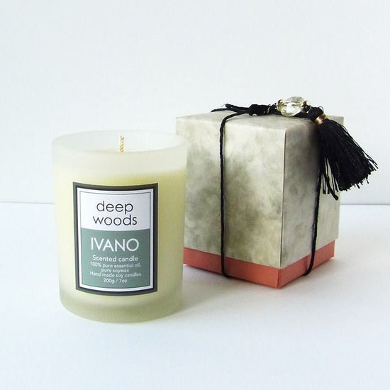 IVANO Frosted Soy Candle deep woods