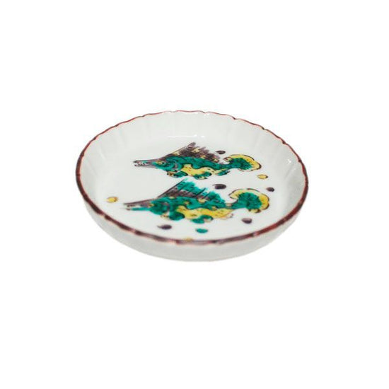 [Eisyou] (Lu) Three-Sun Dish with Design of Twin Fish