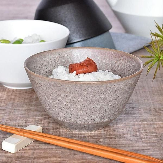 Cuisine Glazed Rice Bowl, brown, Western tableware, round bowl, made in Japan, Minoyaki, stylish, modern