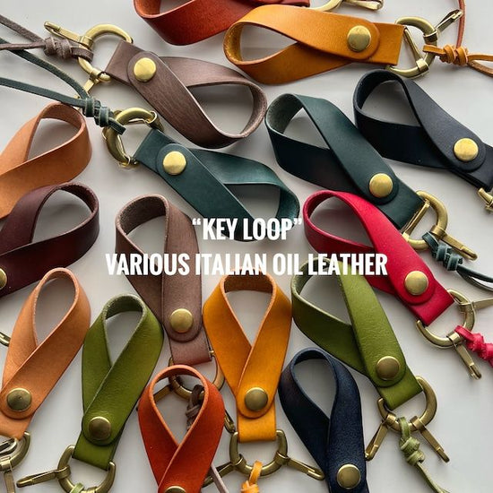 Key Ring Loop Italian 0iled Leather