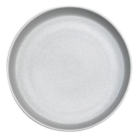 Cuisine Gray Matte Spume L Grayish Western Tableware Round Plate Made in Japan Minoyaki Stylish Modern