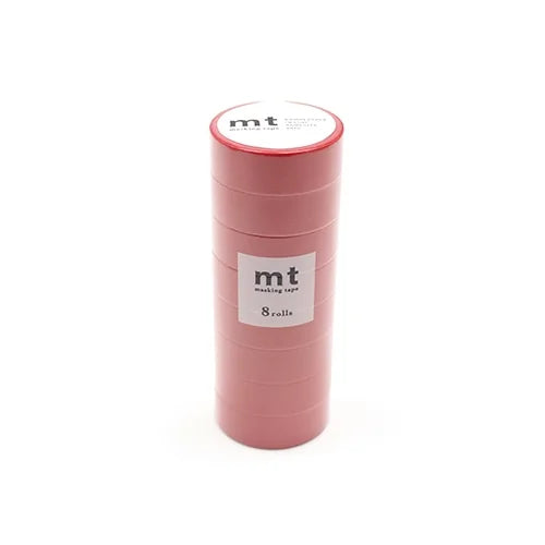 mt Masking Tape 8P – Red (8 rolls), 15mm×7m