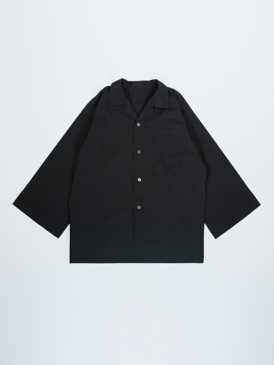 Classic Open Collar Shirt BLACK