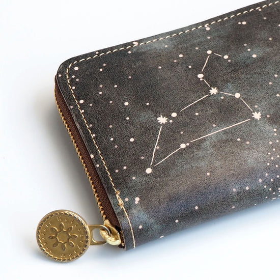 Round Zipper Compact Wallet (12 Starry Skies 12 Designs)