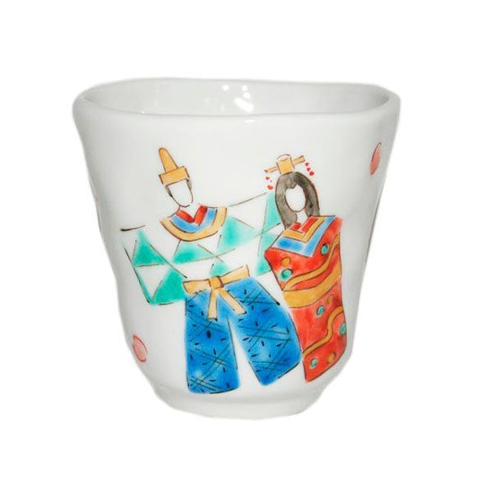 [Eisyou] Teacup with design of hand-decorated china